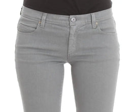 Blue Cotton Blend Slim Fit Bootcut Jeans Ermanno Scervino