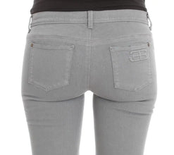 Blue Cotton Blend Slim Fit Bootcut Jeans Ermanno Scervino