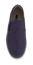 Purple Strass Canvas Logo Sneakers Dolce & Gabbana