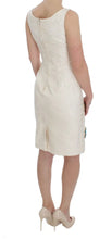 White Brocade Crystal Sheath Dress Dolce & Gabbana