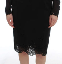 Black Silk Stretch Sheath Dress Dolce & Gabbana