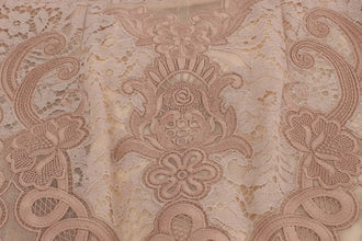 Pink Silk Lace Ricamo Shift Gown Dress Dolce & Gabbana