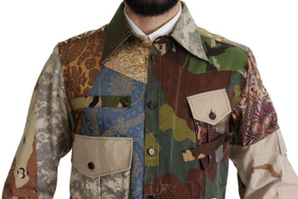 Multicolor Button Down Patchwork Shirt Dolce & Gabbana