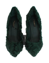 Green Xiangao Lamb Fur Leather Pumps Dolce & Gabbana