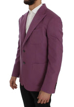 Purple Cashmere Slim Fit Blazer Jacket Dolce & Gabbana