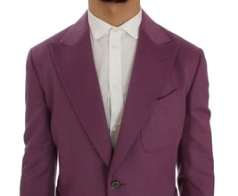 Purple Cashmere Slim Fit Blazer Jacket Dolce & Gabbana