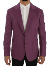 Purple Cashmere Slim Fit Blazer Jacket Dolce & Gabbana