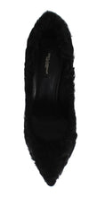 Black Xiangao Lamb Fur Leather Pumps Dolce & Gabbana