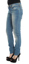 Blue Wash Cotton Blend Slim Fit Jeans John Galliano