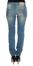 Blue Wash Cotton Blend Slim Fit Jeans John Galliano