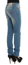 Blue Wash Cotton Blend Slim Fit Jeans John Galliano
