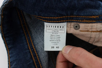 Blue Wash Cotton Blend Slim Fit Bootcut Jeans John Galliano