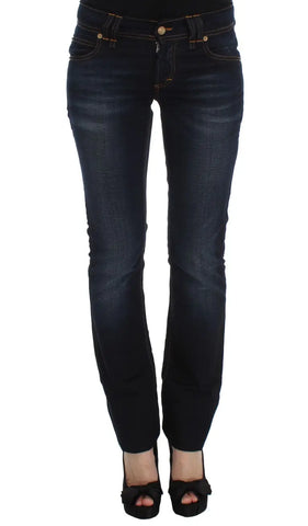 Blue Wash Cotton Slim Fit Jeans John Galliano