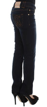 Blue Wash Cotton Slim Fit Jeans John Galliano