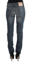 Blue Wash Cotton Blend Slim Fit Jeans John Galliano