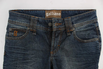 Blue Wash Cotton Blend Slim Fit Jeans John Galliano