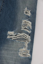 Blue Wash Cotton Boyfriend Fit Cropped Jeans John Galliano