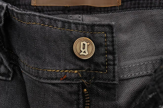 Gray Wash Cotton Blend Slim Fit Stretch Jeans John Galliano