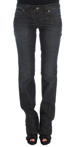 Blue Wash Cotton Blend Slim Fit Bootcut Jeans John Galliano