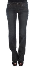 Blue Wash Cotton Blend Slim Fit Bootcut Jeans John Galliano