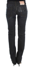 Blue Wash Cotton Blend Slim Fit Bootcut Jeans John Galliano