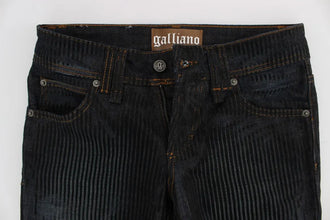 Blue Wash Cotton Blend Slim Fit Bootcut Jeans John Galliano