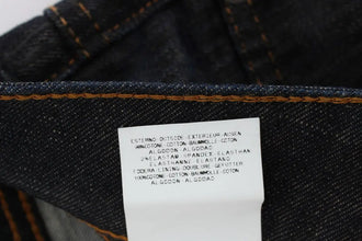 Blue Wash Cotton Blend Slim Fit Bootcut Jeans John Galliano