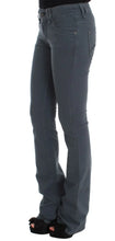 Blue Cotton Blend Slim Fit Bootcut Jeans John Galliano