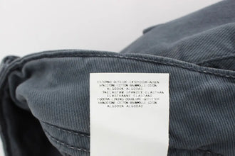 Blue Cotton Blend Slim Fit Bootcut Jeans John Galliano