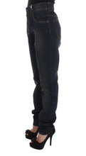 Blue Wash Cotton Blend Boyfriend Fit Jeans John Galliano