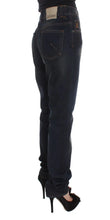 Blue Wash Cotton Blend Boyfriend Fit Jeans John Galliano