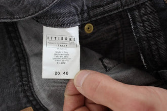 Gray Wash Cotton Torn Straight Fit Jeans John Galliano