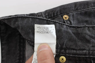 Gray Wash Cotton Torn Straight Fit Jeans John Galliano