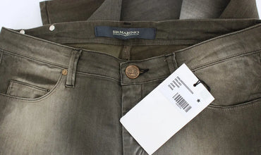 Gray Cotton Blend Loose Fit Boyfriend Jeans Ermanno Scervino