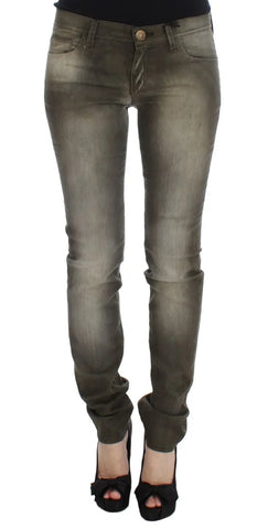 Gray Wash Cotton Blend Slim Fit Jeans Ermanno Scervino