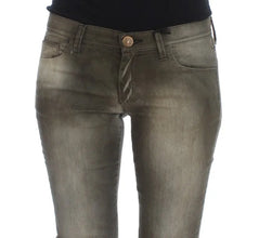 Gray Wash Cotton Blend Slim Fit Jeans Ermanno Scervino