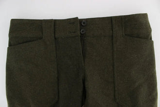 Green Wool Blend Loose Fit Cargo Pants Ermanno Scervino