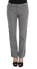 Gray Cotton Straight Fit Casual Pants Ermanno Scervino