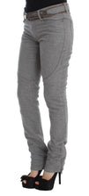 Gray Cotton Slim Fit Casual Bootcut Pants Ermanno Scervino