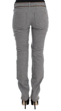 Gray Cotton Slim Fit Casual Bootcut Pants Ermanno Scervino
