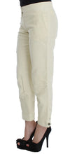 Beige Cotton Capri Cropped Cargo Pants Ermanno Scervino