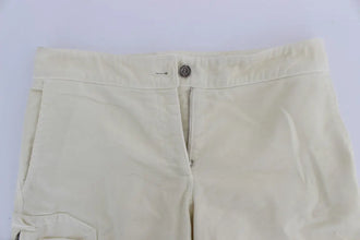 Beige Cotton Capri Cropped Cargo Pants Ermanno Scervino