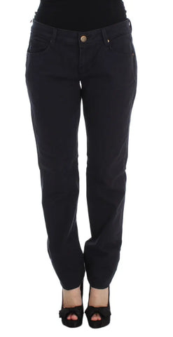 Blue Cotton Blend Casual Fit Pants Ermanno Scervino