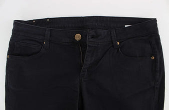Blue Cotton Blend Casual Fit Pants Ermanno Scervino