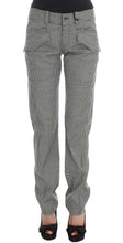 Black White Checkered Cotton Casual Pants Ermanno Scervino