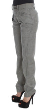 Black White Checkered Cotton Casual Pants Ermanno Scervino