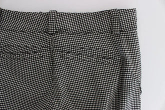 Black White Checkered Cotton Casual Pants Ermanno Scervino