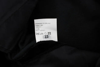 Black Velvet Cotton Straight Legs Pants Ermanno Scervino