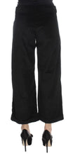 Black Velvet Cotton Capri Bootcut Pants Ermanno Scervino