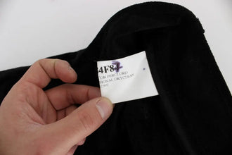 Black Velvet Cotton Capri Bootcut Pants Ermanno Scervino